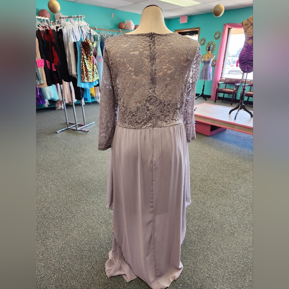 Mother's gown/Evening formal dress Lace Chiffon/Gray Size 26 Private Lab… - Picture 7 of 7